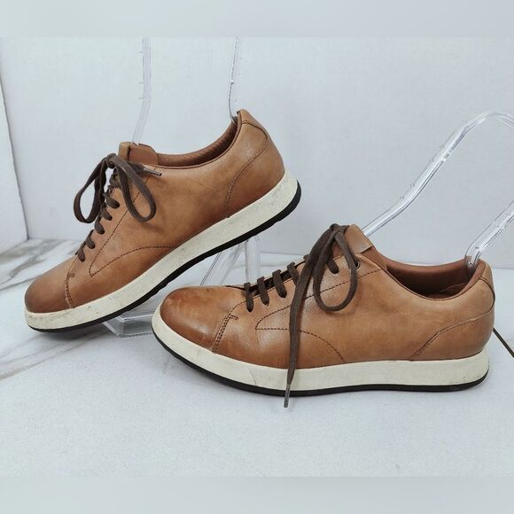 Alfani; Casual & Dress Shoes Memory Foam Casual & Dress  Alfani Men\'s Benson Benny Cognac Leather Lace Up Oxford Sneakers, Sz 7